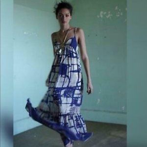 Anthropologie silk maxi dress